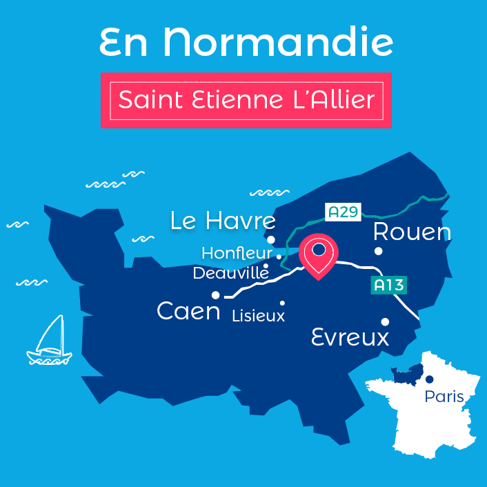 Carte Saint Etienne l Allier